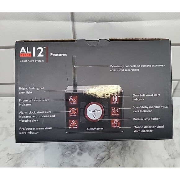 Clarity Alert Master Visual Alert System w/ Built in Lamp Flasher Doorbell AL12 - Picture 2 of 6